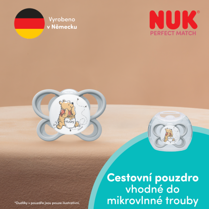 Cumlík Perfect Match Air Medvedík Pú 0-6 m 1 ks v boxe Nuk