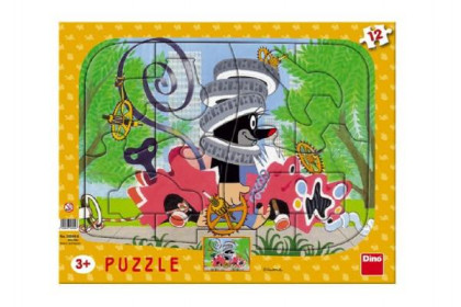 Puzzle doskové tvary Krtko opravár 36x28cm 12 dielikov