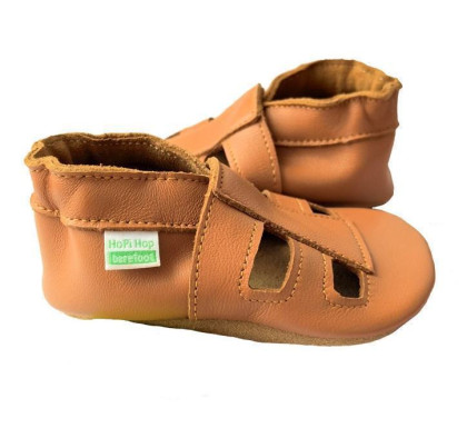 Kožené capáčky sandálky Barefoot Vel. M (6-12 mes.) Hopi Hop