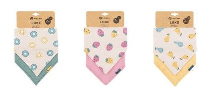 Podbradník bandana Luke 2 ks 3 m+ Beige Petite & Mars