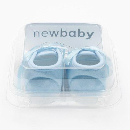 Dojčenské saténové capáčky New Baby modrá