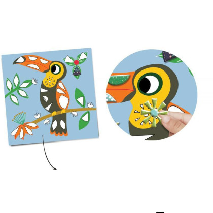 Tvorenie s nálepkami Vtáčiky Créa Lign