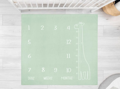 Míľniková mušelínová plienka/dečka 120x120 cm Boho Sensillo, mätová