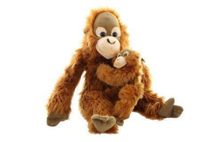 Plyš Orangutan s mláďaťom 27 cm