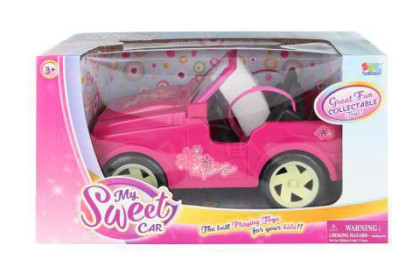 Auto pre bábiky ružové