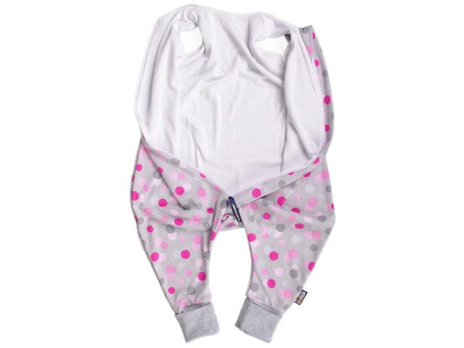 Letný spací vak s nožičkami bambus šedý s bodkami Kaarsgaren
