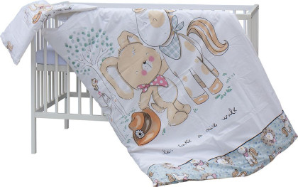 Detská postieľka s kompletnou výbavou 120 x 60 cm - Subra Scarlett