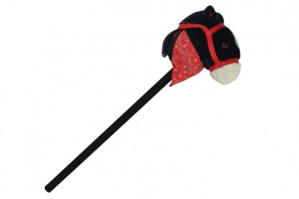 Kôň na tyči plyšový 80 cm so zvukom na batérie