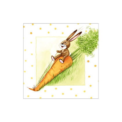 Obrúsky Veľkonočné 25 x 25 cm, mrkva