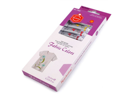 Farby na textil 12 farieb