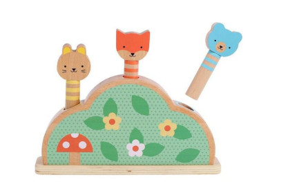 Petit Collage Drevená vyskakovacia hračka Petit Friends