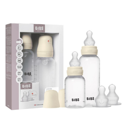Set anti-kolikových fliaš so silikónovým cumlíkom Bibs