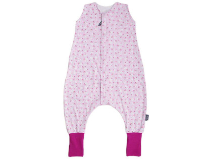 Letný spací vak s nožičkami, bambus ružový zajac