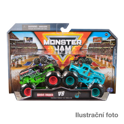 Monster Jam - zberateľský kovový model auta Monster Truck, set 2 modelov, 1:64