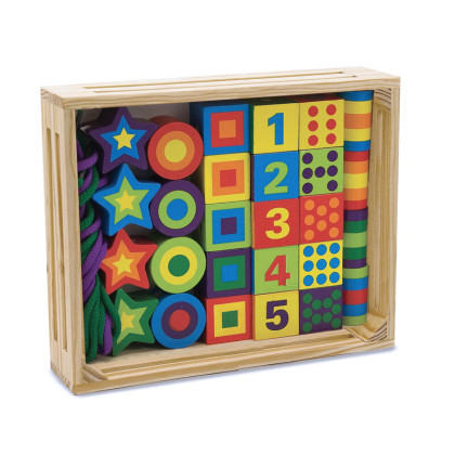 Navliekanie drevených tvarov Melissa & Doug