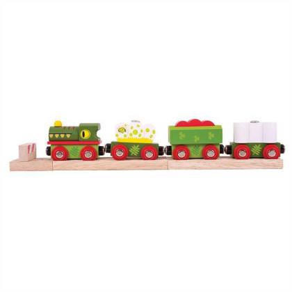 Dinosaurie vláčik + 3 koľaje Bigjigs Rail