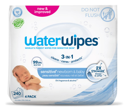 4x WATERWIPES 100% BIO odbúratené obrúsky 60 ks