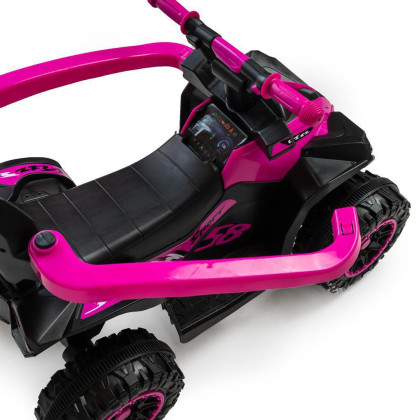 Detské odrážadlo Baby Mix Mega s vodiacou tyčou modré