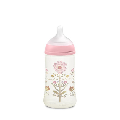 Set fľaša 270 ml + cumlík + klip Gold Suavinex Ružová