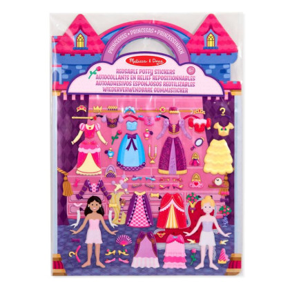 Adhézny zošit so samolepkami Princezné Melissa & Doug