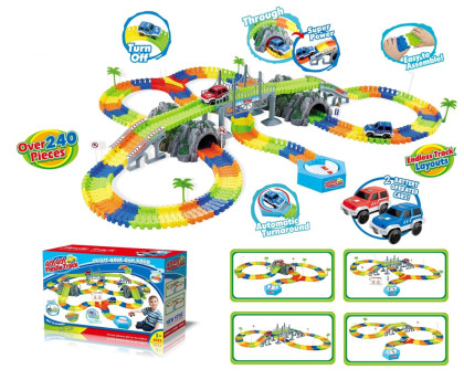 Variabilná dráha 240 dielov s tunelmi a točnou