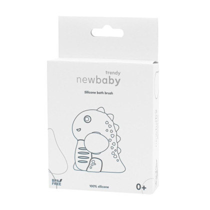 Detská silikónová kúpeľová kefa New Baby