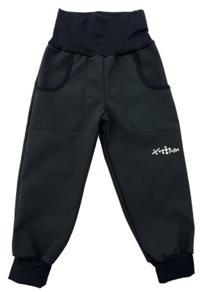 Čierne softshell nohavice s reflexným prvkom a lemom RDX