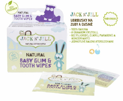Vlhčené obrúsky na ďasno a zuby Jack N´ Jill EXPIRÁCIA 2/2026