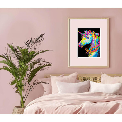 Diamantové maľovanie Neon Jednorožec Diamond Dotz