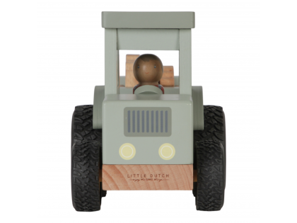 Traktor s prívesom drevený Farma Little Dutch