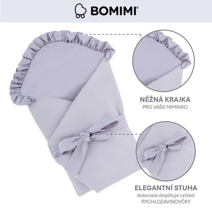 Rýchlozavinovačka s volánikom mušelín Bomimi