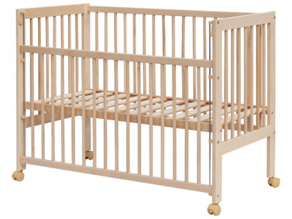 Postieľka so sťahovacím bokom Scarlett Perta - buk - ECO 120 x 60 cm