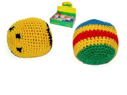 Hakysák loptička footbag 6 cm háčkovaná