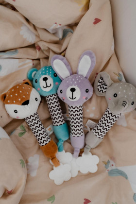 Pískatko / hryzátko plyš 25 cm 0 m+ Babyted