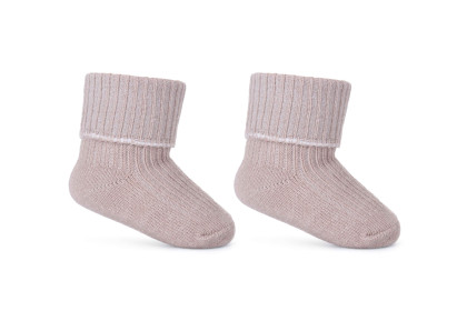 Dojčenské ponožky vyhrňovacie béžové Be Snazzy