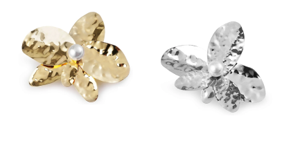 Francúzska spona do vlasov kvet s perlou