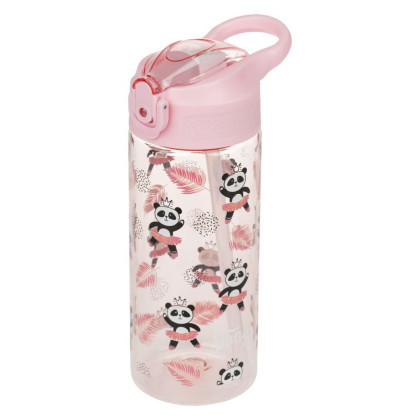 Tritánová fľaša na pitie so slamkou Panda 500 ml Baagl