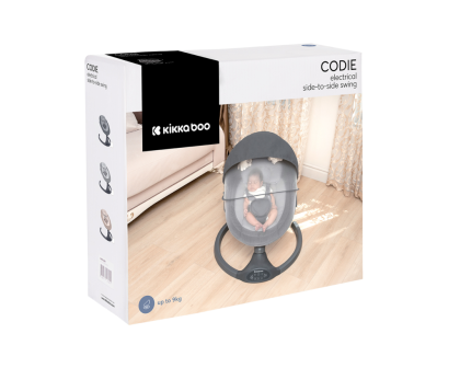 Hojdacie lehátko elektrické Codie Light Grey KikkaBoo