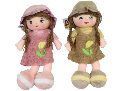 Bábika handrová s klobúkom 40 cm