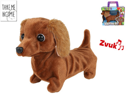Take Me Home jazvečík plyšový 19 cm na batérie so zvukom