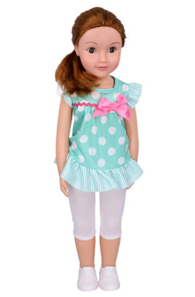 Chodiaca bábika s mašľou 70 cm