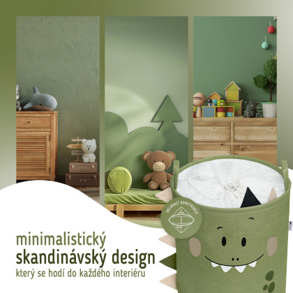 Kôš na hračky XL so šnúrkou, skladací bavlnený / 63 l Sipo