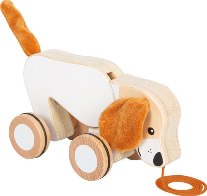 Drevená ťahacia hračka Psík so šuštivými uškami small foot