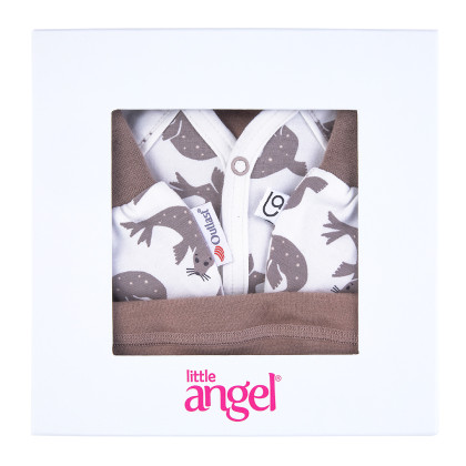 Novorodenecká sada BIO šmyk Outlast® Hnedý tuleň/oriešková Little Angel