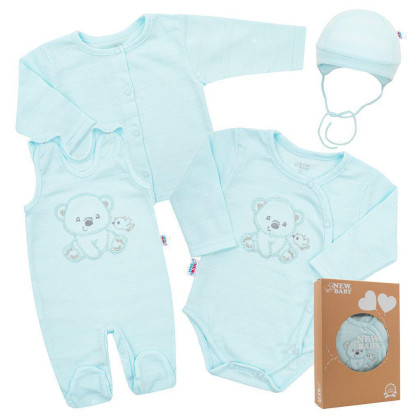 Dojčenská súpravička do pôrodnice New Baby Sweet Bear modrá