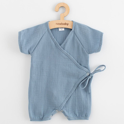 Dojčenský letný mušelínový overal New Baby blue
