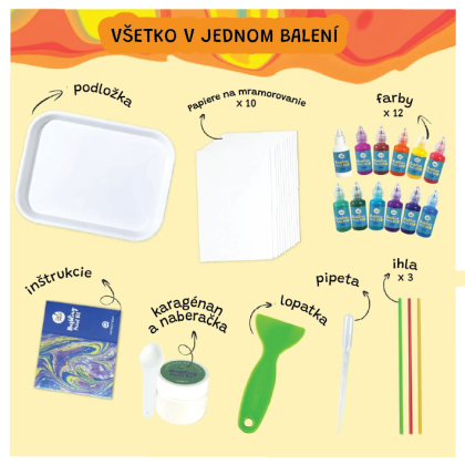 Sada na mramorovanie 6 farieb Jarmelo