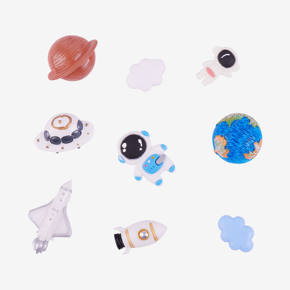 Amulety - ozdoby na topánky Amuletz Universe explorer mix Coqui