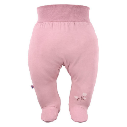 Dojčenské polodupačky Petite ružové kvetinky Eevi