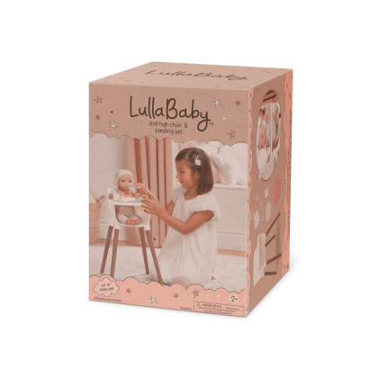 Stolička jedálenská pre bábiky s doplnkami LullaBaby